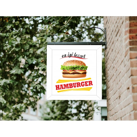 Işıklı hamburger Tabelası