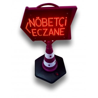 Nöbetçi Eczane Tabelası - Akülü - Işıklı - Taşınabilir Led Duba